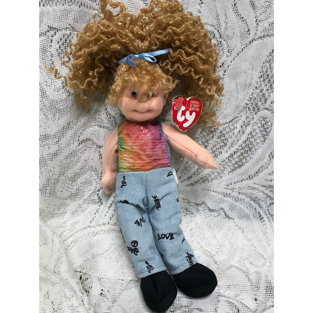 Ty Teenie Beanie Boppers Doll,  Girl Doll, Paula‎ Plappertasche 2002, GERMAN